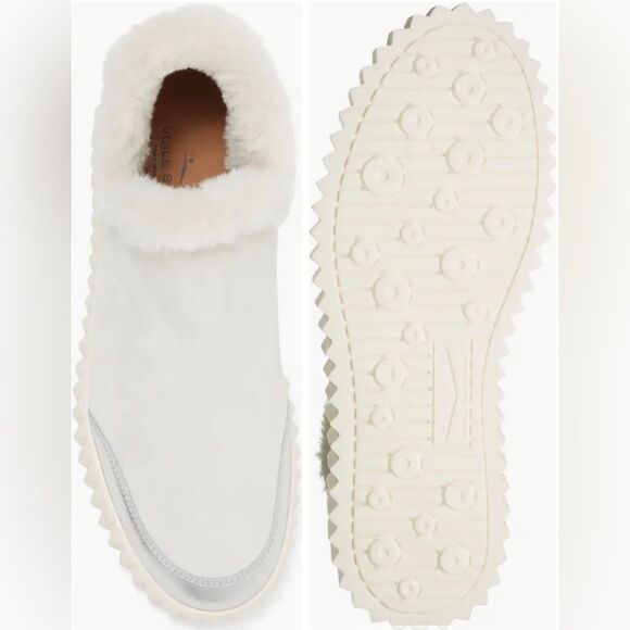NWT Voile Blanche Luna Faux Fur Trim Mid Sneakers Shoe Size 37 / Size US 7 - Picture 3 of 10